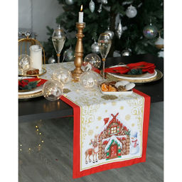 Дорожка на стол новогодняя Этель: Новогодняя сказка, 40 147 см, 100 % хлопок, саржа, 190 г/м  фото 2