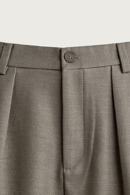 PANTAL?N RELAXED FIT ESTRUCTURA PLIEGUES / Verde gris - Zara фото 8
