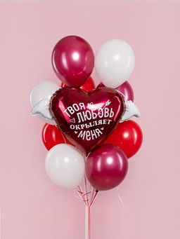 Воздушный шар фольгированный 35" «Твоя любовь окрыляет»