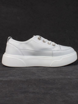 05-SD8-1D WHITE Кроссовки женские (натуральная кожа) - Фабричный китай фото 11