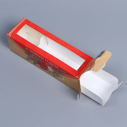 Цена за 5 шт. Коробочка для макарун «Новогодняя почта» 18 х 5,5 х 5,5 см