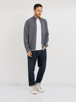 кардиган мужской базовый из шерсти на молнии - Glenfield фото 2