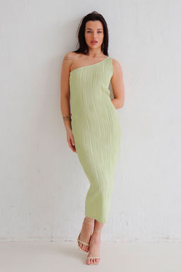 12605 Платье асимметричное фисташковое - Martichelli фото 9