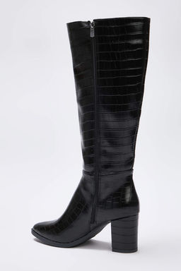Siyah Kroko Detayl? Kad?n 7,5 cm Blok Topuklu Cizme TAKAW26CZ00040 - Trendyolmilla фото 6