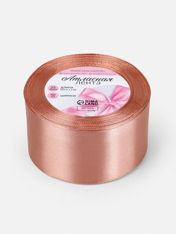 Цена за 2 шт. Лента атласная, 50 мм, 23±1 м, бежевая