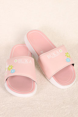 Шлепанцы пудровые