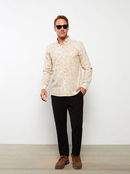 Regular Fit Uzun Kollu Desenli Erkek G?mlek