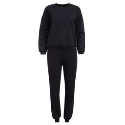 Костюм спортивный женский: свитшот, брюки, MINAKU: Casual Collection, размер 50, чёрный