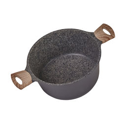 0572 GIPFEL Кастрюля OLIVER 24х11.5см/4,3л из литого алюминия с индукционным дном, с антипригарным гранитным покрытием Pfluon Granite, со стеклянной крышкой, c бакелитовой ручкой с покрытием Soft-touch. Толщина: 2,0/4,7мм  фото 5