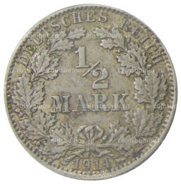 1/2 марки 1914 года J Германия