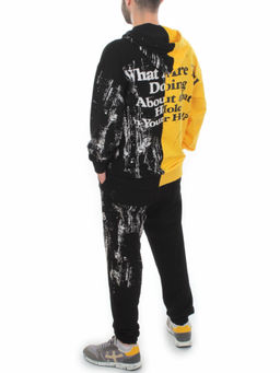 2630/7349 BLACK/YELLOW Костюм спортивный мужской (75% хлопок, 20% полиэстер, 5% спандекс) - Fashion фото 5