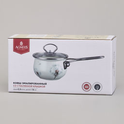 КОВШ ЭМАЛИРОВАННЫЙ СЕРИЯ DANDELION 0,9Л, ДИА 14 СМ - Agness фото 2