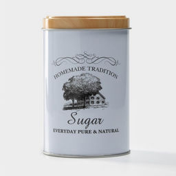 Банка для сахара «Дом и поле», 12×7.5×7.5 см, цвет белый