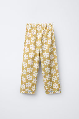 6-14 YEARS/ SHAPES PRINT SHIRT AND TROUSERS PYJAMAS