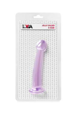 Нереалистичный фаллоимитатор TOYFA Basic Jelly Dildo S, TPE, фиолетовый, 15,5 см
