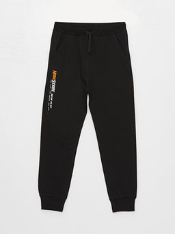 Beli Lastikli Bask?l? Erkek ?ocuk Jogger E?ofman Alt?