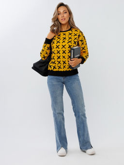 Толстовка женская ТЖ-36 (футер с лайкрой) Зелёные крестики