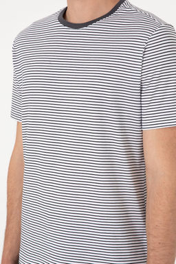 Erkek Regular Fit Bisiklet Yaka Siyah _izgili Ti__rt Sepette S_rpriz _ndirim - U.s. polo assn фото 7