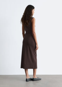 Vestido midi drapeado sin mangas - H&m фото 6