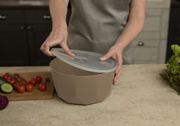 Салатник Plast Team STOCKHOLM с крышкой 4,6 л молочный туман PT171510048 ,,