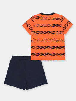 CRB wear/CSBB 90190-29-380 Комплект для мальчика (футболка, шорты),оранжевый/Ex.Cherubino  фото 2