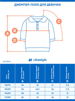 Джемпер 4ш70626 синий - Nikastyle фото 7