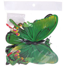 Набор для декора "Волшебные бабочки" 12 шт, Зеленый