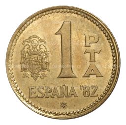 Монета 1 песета 1980 (82) года Чемпионат Мира по футболу в Испании