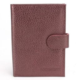 Обложка для авто+паспорт-Croco-ВП-1032 (с хляст, 5 внут карм, двойн стенка) натуральная кожа бордо металлик (232) 235876