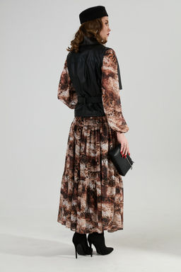 Костюм NIKVA н1022-2 чёрный и тигровая абстракция фото 3