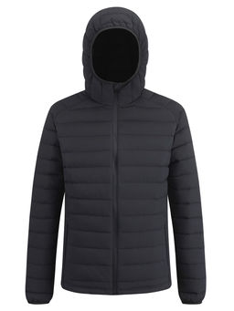 Куртка мужская стёганая с капюшоном с графеновой подкладкой черного цвета 9623_1Ch