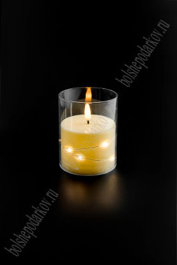 Свеча светодиодная на батарейках 8*8*10 см (1 шт) SF-8046, №1 - Больше подарков фото 5