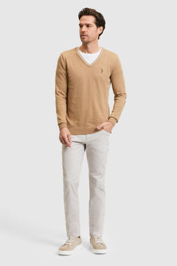 Erkek Slim Fit A__k Gri Kanvas Pantolon - U.s. polo assn фото 3