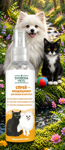 SVOBODA PETS спрей-кондиционер д/ухода за шерстью 185мл