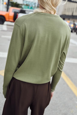 JERSEY PUNTO EXTRAFINO / Verde-seco - Zara фото 6