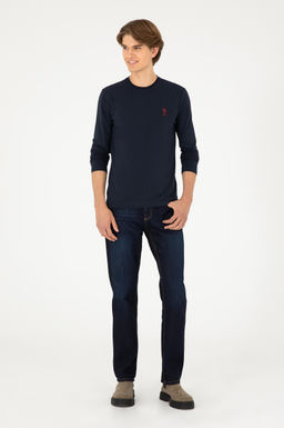 Мужской темно-синий базовый свитшот - U.s. polo assn фото 4