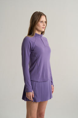 Лонгслив half-zip Фиолетовый ANTA RUNNING LS Tee фото 3