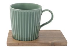 Набор кружек Время отдыха, зелёная, светло-серая, 0,38 л, 2 шт - Easy life фото 3