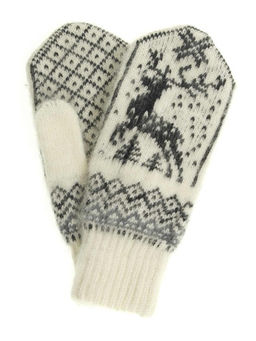 Варежки женские "Олень и узор" ПП 3235-3