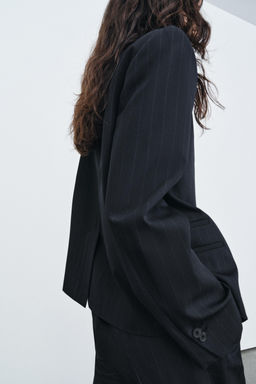 HIGH NECK PINSTRIPE BLAZER ZW COLLECTION - Zara фото 3