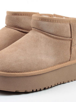 04-PF8520-3 BEIGE Угги женские (натуральная замша, 100% шерсть)