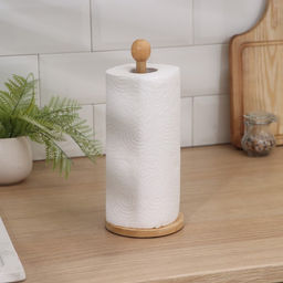Держатель для бумажных полотенец BellaTenero, 12×12×28 см, настольный, бамбук  фото 8