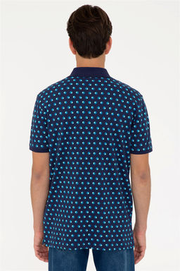 Мужская темно-синяя футболка с воротником-поло - U.s. polo assn фото 3