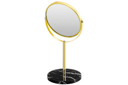 Зеркало двустороннее на мраморной подставке 18,5*15*34,5 см "Золотое"