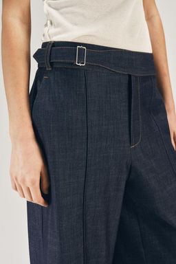 PANTAL?N CULOTTE TRABILLA / Azul / ?ndigo - Zara фото 4