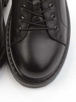 03-DHL153-1 BLACK Полуботинки женские (натуральная кожа)