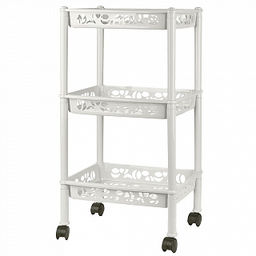 Этажерка Keeplex Light на колесиках 3-х секц. малая прямоуг. 37х29х11см белое облако KL282612048