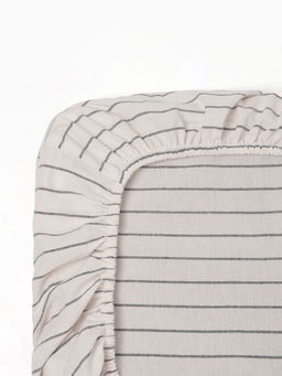 Простыня на резинке евро Этель White stripes, 200200+25 см, жатый хлопок  фото 5