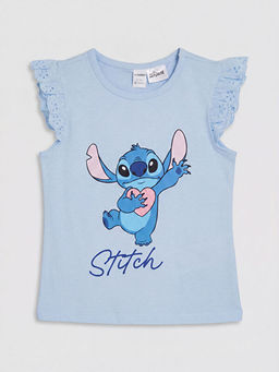 Футболка Lilo & Stitch с оборками для девочек
