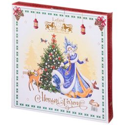 БЛЮДО LEFARD ДЕД МОРОЗ И СНЕГУРОЧКА 38 СМ КРАСНОЕ  фото 2